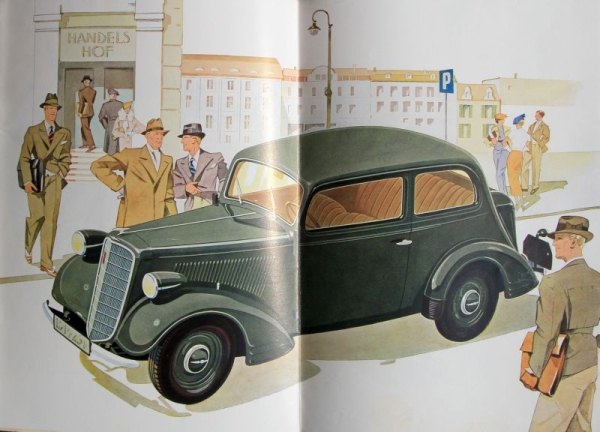 Opel 6 Zylinder Modelprogram 1936 Carbrochure (0582)